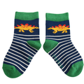 Miss Sparrow Baby Socks Stegosaurus And Stripes Navy 2-3 Years