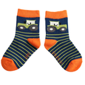 Miss Sparrow Baby Socks Tractor And Stripes Navy 2-3 Years