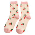 Miss Sparrow Cherries Socks Cream