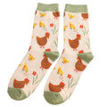 Miss Sparrow Chicks & Hen Socks Cream