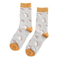 Miss Sparrow Cute Hedgehogs Socks Silver