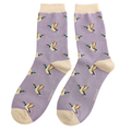 Miss Sparrow Flying Ducks Socks Lavender