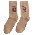 Miss Sparrow Glitter Statement Socks You Got This