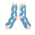 Miss Sparrow Happy Labradors Socks Blue