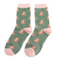 Miss Sparrow Little Octopus Socks Green