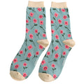 Miss Sparrow Petite Flowers Dusky Pink Socks