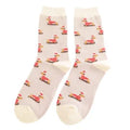 Miss Sparrow Socks Skiing Sausage Dogs Silver