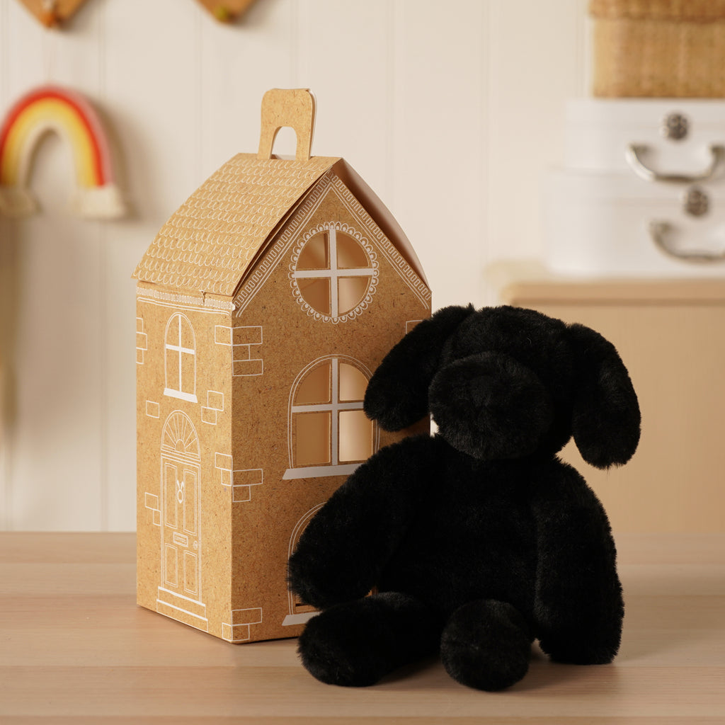 Monty The Plush Long Leg Black Puppy
