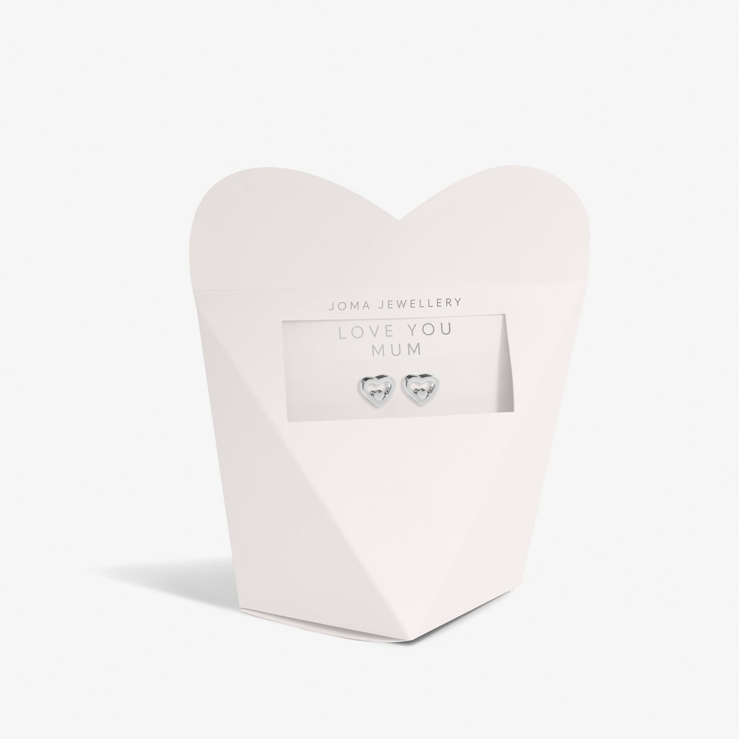 Mother's Day From The Heart Earrings Love You Mum Silver Plated Earrings
