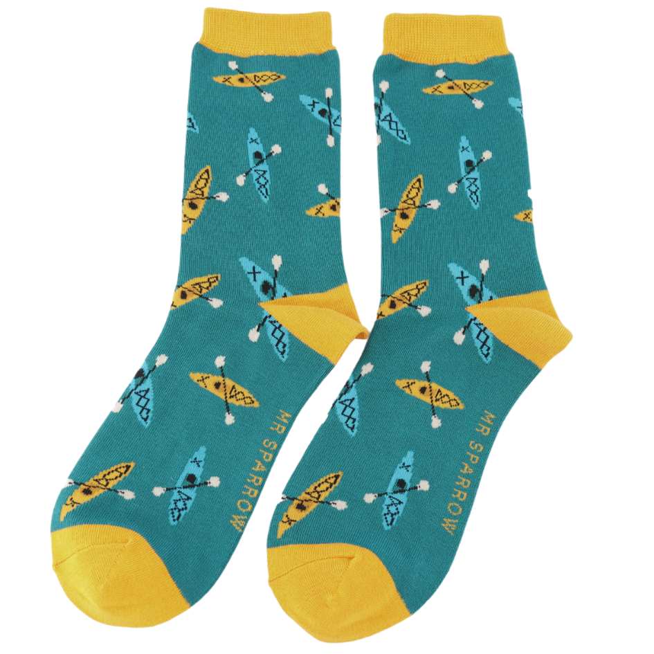 Mr Sparrow Socks Canoes Teal