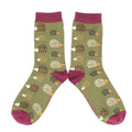 Mr Sparrow Flying Ducks Socks Dark Olive