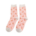Miss Sparrow Xmas Highland Cows Socks Dusky Pink