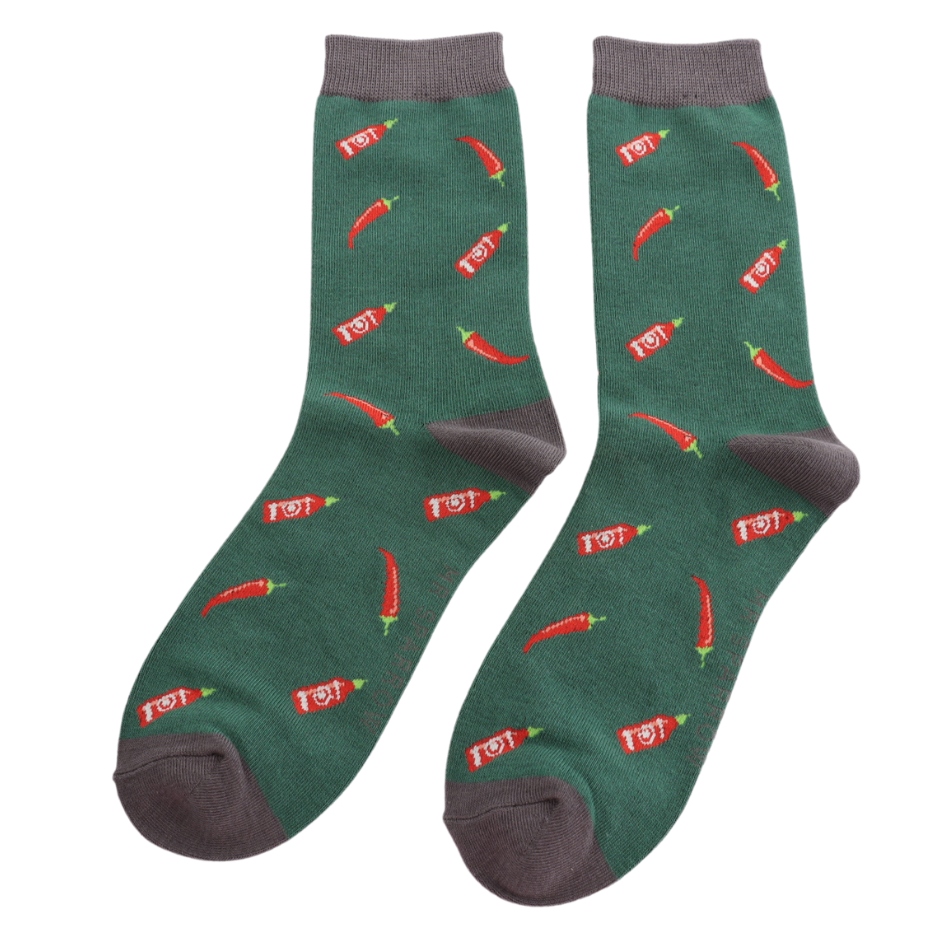 Mr Sparrow Socks Something Spicy Green