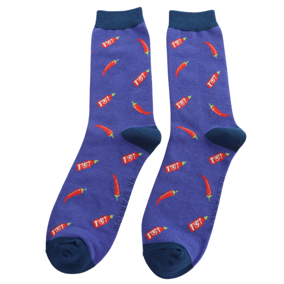 Mr Sparrow Socks Something Spicy Royal