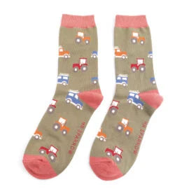 Mr Sparrow On The Farm Socks Khaki