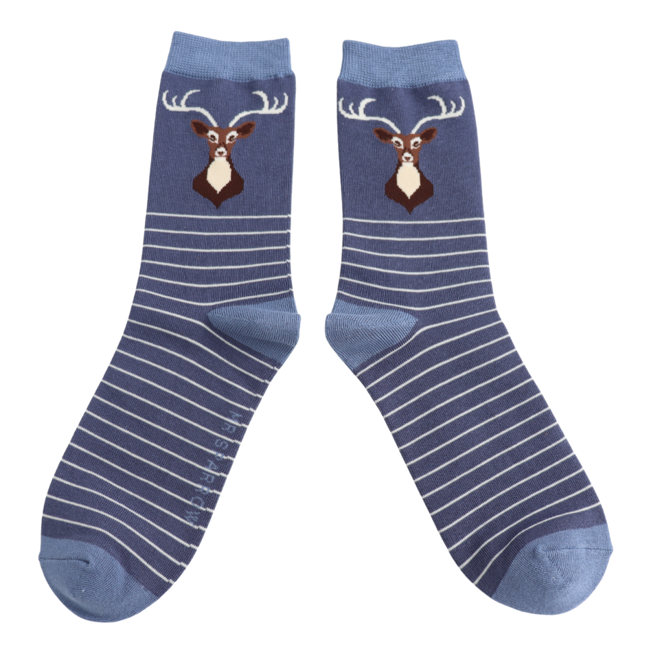 Mr Sparrow Socks Stag Dark Blue