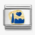Nomination Composable Classic Steel Enamel 18k Gold Blue Backpack 030285/86