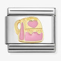 Nomination Composable Classic Steel Enamel 18k Gold Pink Backpack 030285/87