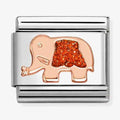 Nomination Composable Classic Glitter Symbol Link 9k Gold Red Elephant