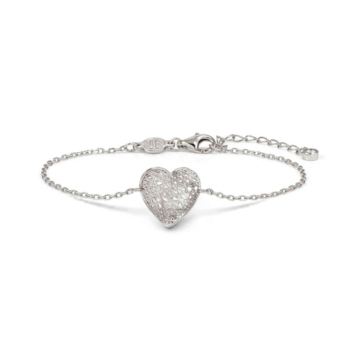 Nomination Leaf of Light Sterling Silver Bracelet Small Heart