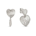 Nomination Leaf Of Light Sterling Silver Earrings Pendant Heart