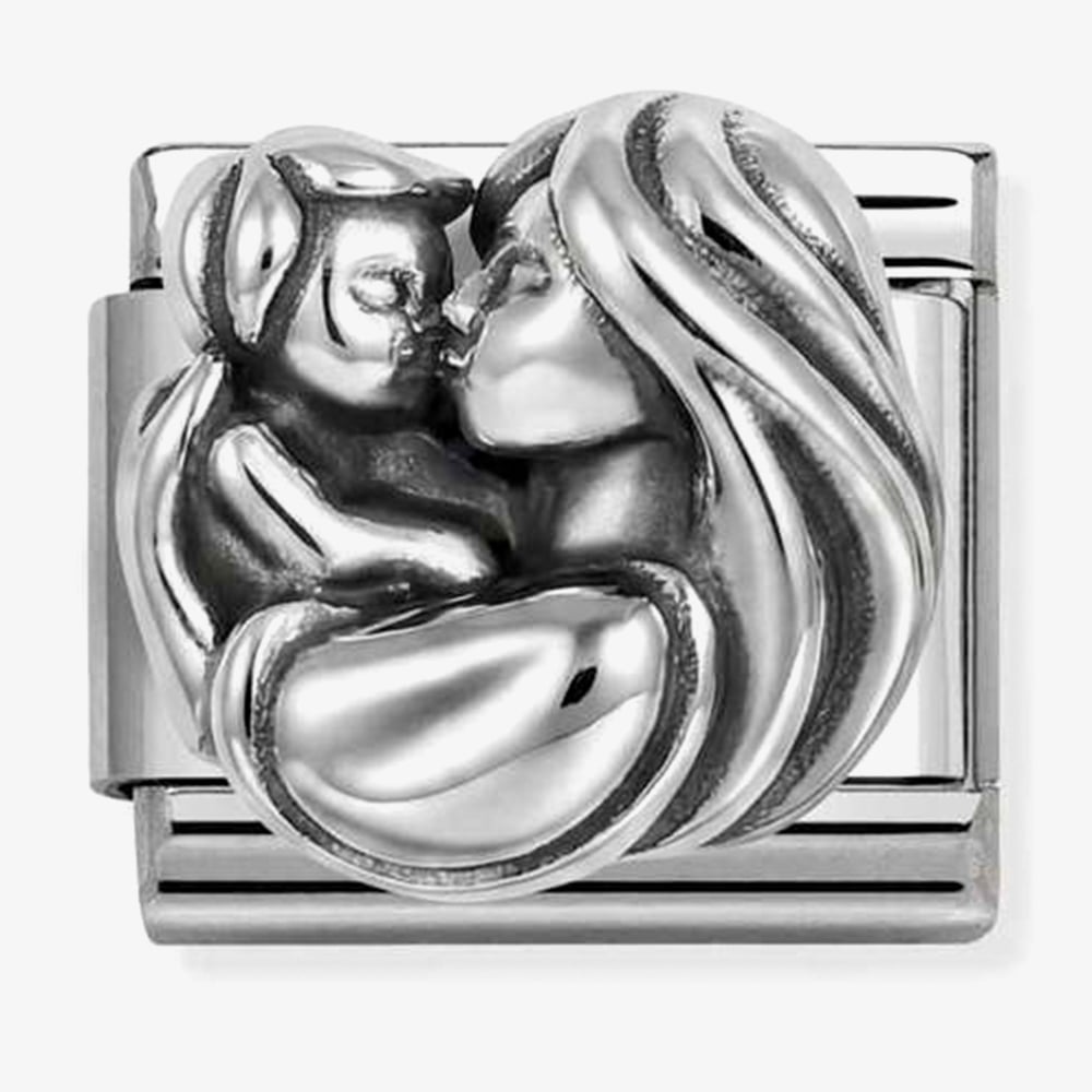 Nomination Composable Classic Oxidized Symbol Link Charm Mum and Child