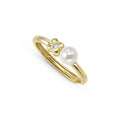 Nomination Pear Loop Sterling Silver Ring Four-Leaf Clover Gold