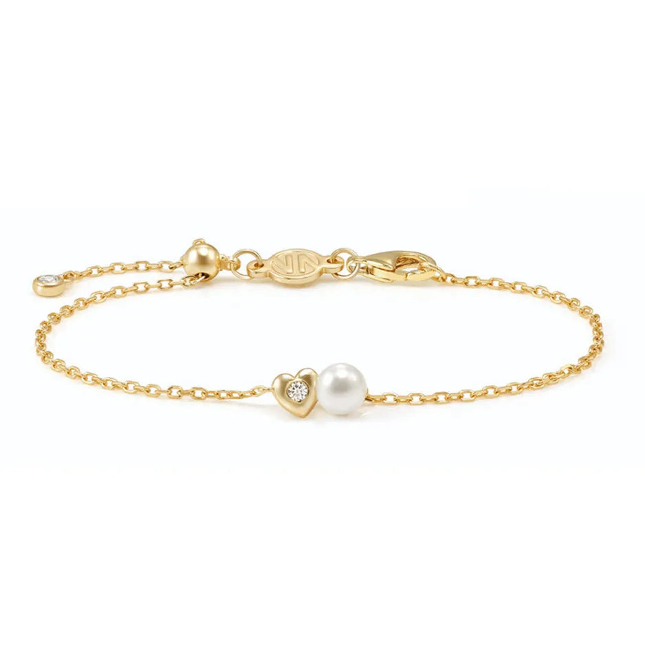 Nomination Pearls Loop Bracelet Heart Gold