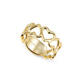 Nomination Precious Moves Sterling Silver Heart Band Ring Gold