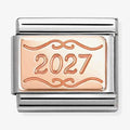 Nomination Composable Classic Plates Link Charm 9k Rose Gold 2027