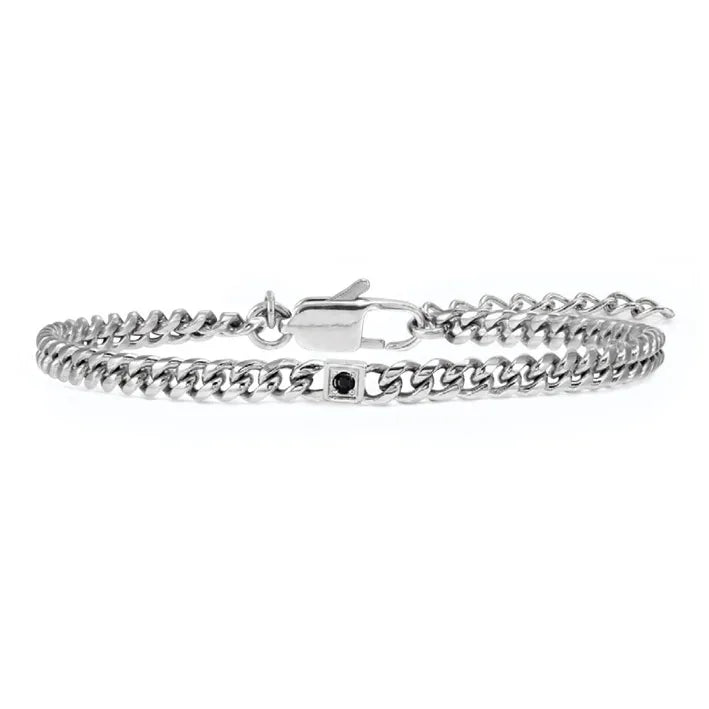 Nomination Virtus Code Bracelet Steel Diamond Black