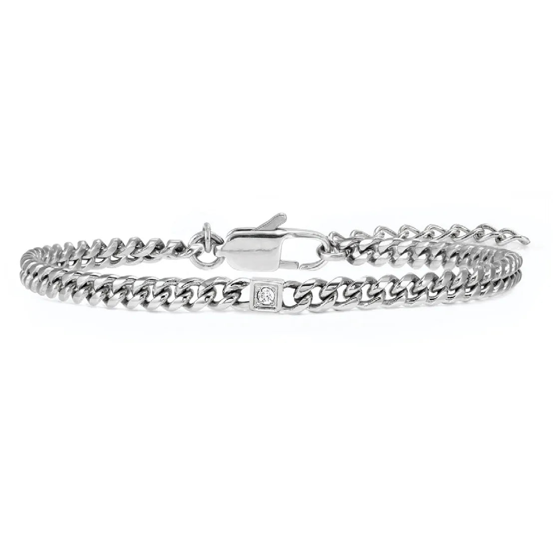 Nomination Virtus Code Bracelet Steel and Diamond White