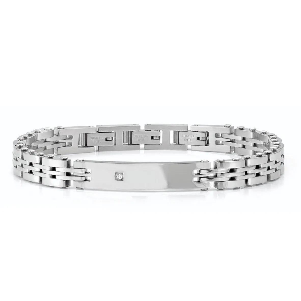 Nomination Virtus Code Steel ID Tag Diamond Bracelet