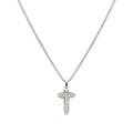 Nomination Virtus Code Necklace Steel Cross 3 Diamonds White