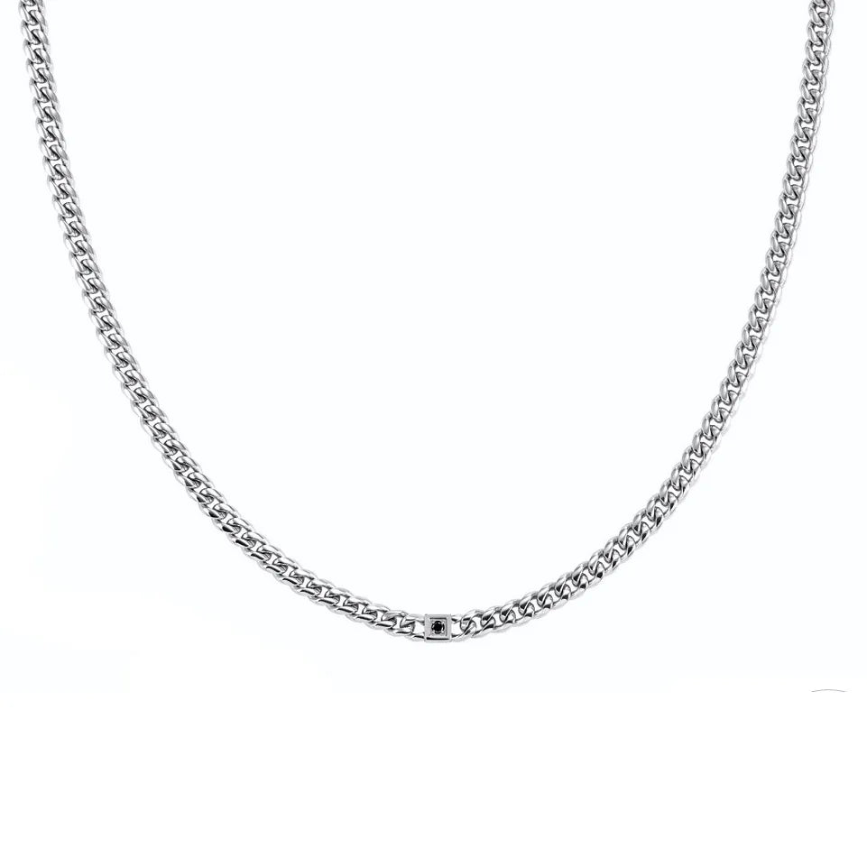 Nomination Virtus Code Necklace Steel Diamond Black