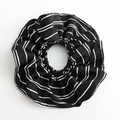 Oversized Stripes Scrunchie Black