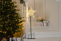 Warm White Lit Star On Stand 122cm
