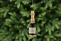 Champagne Bottle Glass Hanging Christmas Tree Decoration Gold/Dark Green