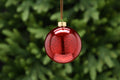 Red Glass Ball Mottle Effect Christmas 10cm