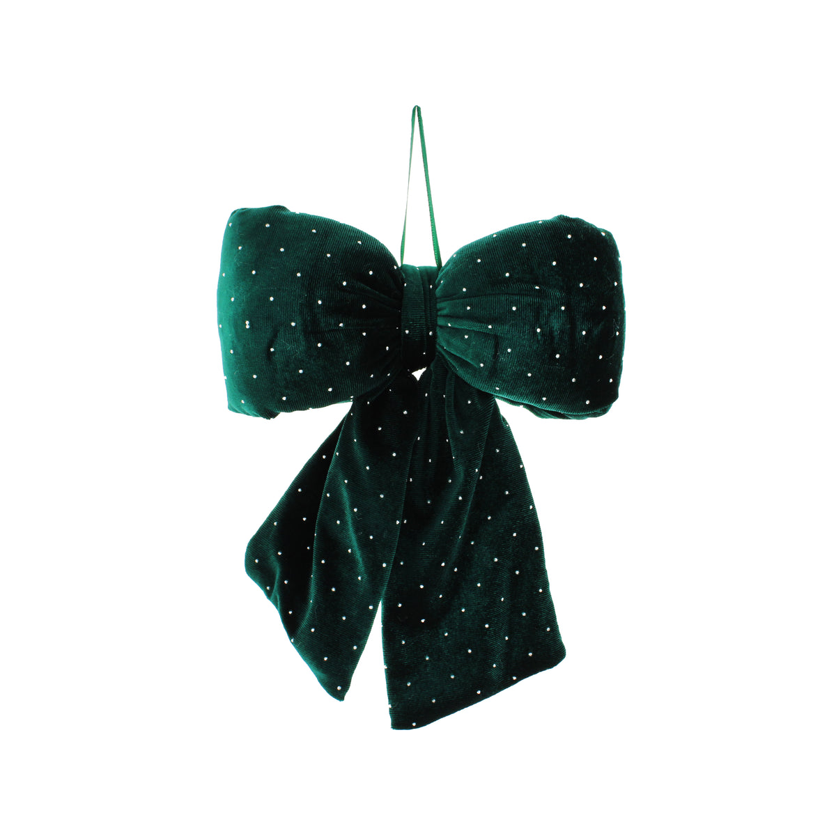 Christmas Green Velvet Bow 25cm