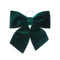 Christmas Dark Green Velvet Bow 34cm