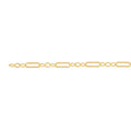 Permanent Jewellery Bracelet Long and Short Cable Chain Rolled Gold