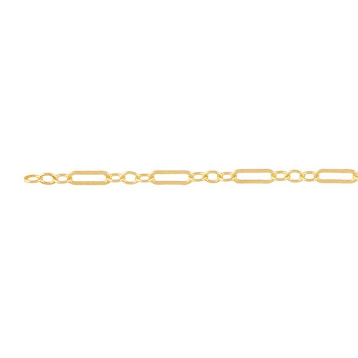 Permanent Jewellery Bracelet Long and Short Cable Chain Rolled Gold