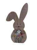 Heaven Sends Wooden Floral Bunny Decoration