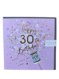 Belly Button Designs Age 30 Party Popper Birthday Card
