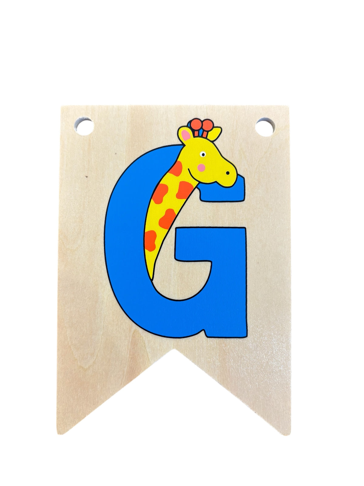 Ryan Town Wooden Alphabet Bunting Letter G Blue Giraffe