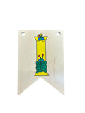 Ryan Town Wooden Alphabet Bunting Letter I Yellow Insect