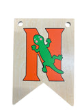 Ryan Town Wooden Alphabet Bunting Letter N Orange Newt