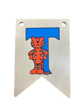 Ryan Town Wooden Alphabet Bunting Letter T Blue Tiger