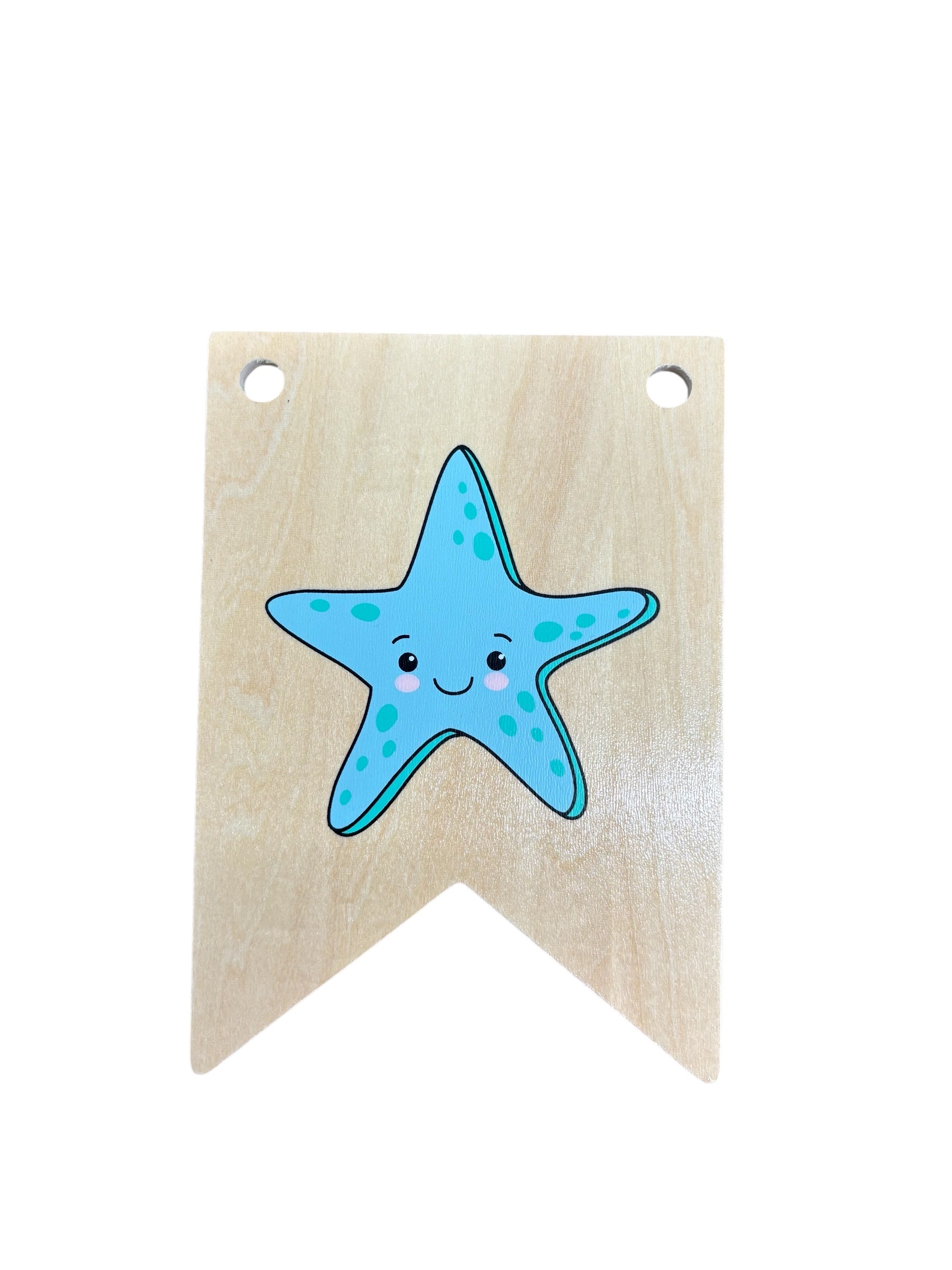 Ryan Town Wooden Alphabet Bunting Blue Starfish